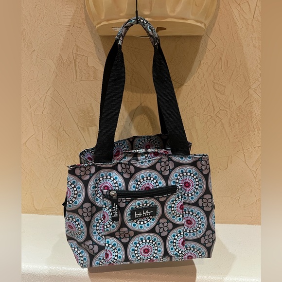 Nicole Miller Black and Blue Tote Bag with Stylish Pattern - Picture 1 of 5